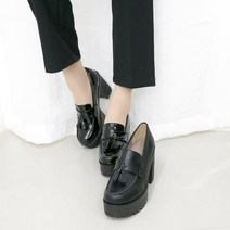 마롱패션 여성 타슬 민자 애나멜 플랫폼 로퍼 힐 99263 펌프스