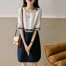 여성 여름원피스 반팔 미니 원피스 빅사이즈 40대