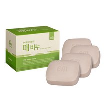[이엠코라존] EM발효식물성 때 바디 샤워 목욕비누, 1세트, 100g*4