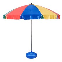 [쿠삼]지름 2600mm 높이 2560mm 국산 1단 파라솔;치킨집파라솔_호프집파라솔~3956EA+V, 서쿠나이3쿠팡3 청색_회색물통포함