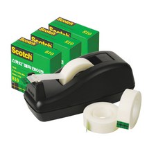 3M 스카치 매직테이프 기획팩 18mmX32m 3롤 C-40 테이프커터기무료, 스카치 매직테이프 C-40 기획팩