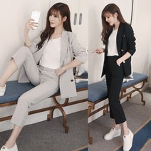 바이스타 오피스룩 세트 여성 캐주얼 정장 투피스 패션