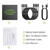 양방향 오디오 스위치 박스 셀렉터 LiNKFOR-3 방향 알루미늄 합금 Spdif Toslink 광학 디지털 오디오 분배, 02 ULK013