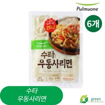 풀무원 수타우동사리면 210g, 6개