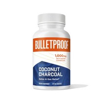 Bulletproof 활성탄 천연 숯 100% 순수한 코코넛 숯 Heartburn and Gas Relief 90 정, 90정