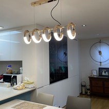 빛이야기 LED 블론디 5등 펜던트 식탁등 식탁조명 골드조명 유니크한조명 인테리어조명 반지조명 포인트조명 주방조명 주방등