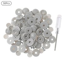 자동차 천장 처침 수리 헤드라이닝 천 보수 헤드라이너 고정 핀 50Pcs 버튼 지붕 스냅 리벳 버클 헤드 라이너 + 드라이버 키트, CHINA_gray