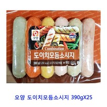 업소용 식자재 오양 도이치모듬소시지 390gX25 페페로니 대만샌드위치 햄 소시지 샌드위치햄 슬라이스햄 부대찌개햄 하몽 차슈 살라미 페퍼로니 수제햄, 1개