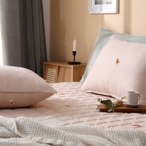 더온 퍼피아지 미끄럼방지형. 고정밴드형 침대패드l MS.S.SS.Q, 로즈베이지