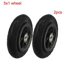 5x1 타이어 휠 5 인치 공압 Gocart 캐스터 금속 허브 내부 튜브 전기 자동차와 5X1 사용, [03] 2pcs wheel