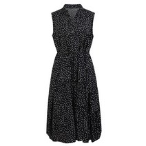 샵앤 도트 차이나카라 민소매 플레어 원피스 CP-WDR-0943-블랙