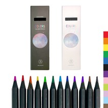 이젠 초등학생 미술 준비물 흑목지함 12색 나무색연필, 01_블랙