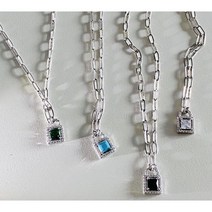 메르시 자물쇠 클립체인 목걸이