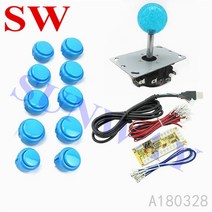아케이드 조이스틱 diy 키트 제로 지연 아케이드 키트 usb 인코더 to pc 아케이드 복사 sanwa 조이스틱 아케이드 mame용 2430mm 푸시 버튼 철권7 조이스틱, 노랑