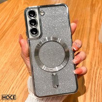 HOCE 갤럭시 S23/ S23+/ S23 울트라 맥세이프 Magsafe 마그테틱 그라데이션 블링 글리터 크리스탈 다이아 카메라보호 렌즈 필름 케이스 갤럭시 S22 시리즈 적용