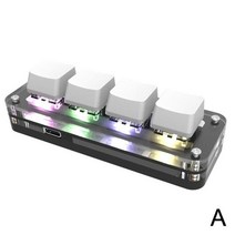 메크로 키보드 보조 단축 기계식 자동 오토 한손 편집 simpad osu 4 키 프로그래밍 rgb 미니 게임 드로잉 레드 스위치 사용자 정의 핫 스왑, 하얀