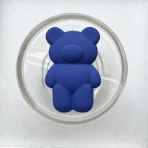 에이와이 곰돌이 쿠키 스마트톡 귀여운 그립톡, 블루