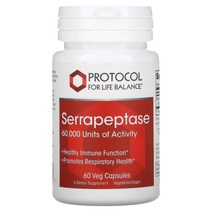 프로토콜 포 라이프 발란스 Protocol for Life Balance Serrapeptase 60 000 Veg Capsules US 직배송, 1PACKAGE, 상세참조