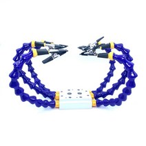 유연한 암 알루미늄 합금 클램프가 있는 벤치 바이스 테이블 클램프 납땜 인두 홀더 인쇄 회로 기판 용접 수리, [01] 6 arms, 01 6 arms, 01 6 arms