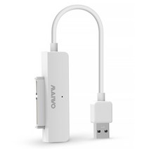 Maiwo HDD 솔리드 스테이트 드라이브 어댑터 케이블 사무실 USB-SATA 변환기 코드, 하얀색