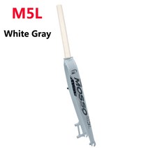 자전거 포크 충격 흡수 Mosso 포크 M5L M6 M3 MTB 자전거 26 27.5 29er 도로 v 브레이크 프론트 콘 광택 매, 22 M5L White Gray