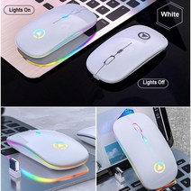 가성비갑 저소음 슬림 무선마우스 2.4GHz 무선 마우스 10m 수신 가능, 하얀, 모델명3