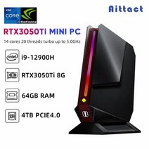 고사양 미니 PC 게이밍 인텔 코어 i9 12900H i7 12700H Nvidia RTX 3050Ti 8G 데스크탑 컴퓨터 윈도우 11 와이파이 6 블루투스 52, 없음, 23.32GB Ram 512GB SSD  i912900