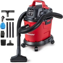 Vacmaster 3.2갤런 2.5 피크 습식 건식 진공 청소기 벽걸이형 휴대용 레드