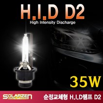 쏠라젠 전조등 HID 램프 D2R D2S D2C 순정교체용 헤드라이트 전구, D2R-6000K(화이트)-세트