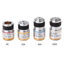 광학 현미경 전자 4X 10X 무색 대물 렌즈 생물 현미경 실험실 교육용, 02 10X