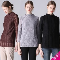 르오트 3SET 우아한 페미닌 레이스 블라우스 3종세트