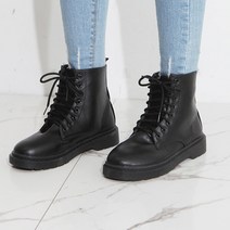 시아슈즈 플랫 심플 여성 워커 블랙 3cm it668