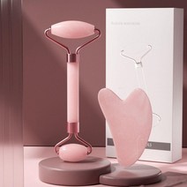 얼굴 하트 괄사 잇템 세트 마사지 롤러 로즈쿼츠 마사지, 괄사롤러세트