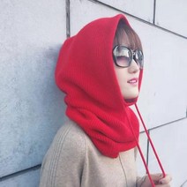 항암모자 트루퍼햇 대두비니 겨울용 비니 모자 캐시미어 여성 니트 후드 스카프 발라클라바 여성용 방