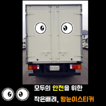 왕눈이스티커 눈알 반사판스티커 화물차 트럭 오토바이 승용 SUV 축광 하이빔 차량용, 소형