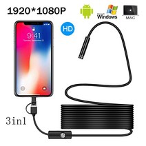 배관 하수구 산업용 내시경 카메라 1080P 풀 HD USB 안 드 로이드 IP67 1920*1080 1m 2m 5m 마이크로 검사 비디오 뱀 Borescope 튜브, [02] soft cable