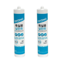 오공 욕실용 실리콘 화이트계열 300ml, 2개