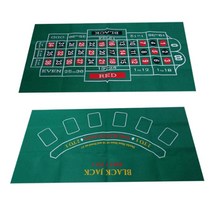 24 ''x 47 블랙 잭 룰렛 카지노 포커 테이블 상단 펠트 천 커버 매트 게임 라운드, 한개옵션0