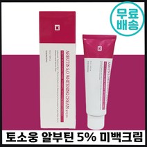 빠른출고 토소웅 알부틴 5% 미백 크림 기미 주근깨 잡티 개선 화이트닝 주름 수분 보습 영양 진정 피부 좋아지는 멜라닌 억제 데이 나이트 대용량 여성 추천 알부딘 오퍼 정, 1개입, 50g