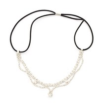 MISS21 셀프 웨딩 큐빅 장식 헤어밴드 머리띠 (hb310)