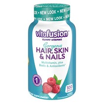 Vitafusion 고져스 헤어 스킨 & 네일 젤리형 멀티비타민 135개, 100 Count (Pack of 1), 기본