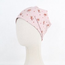 비다즐 로즈데이 스판 심플비니 / 골지면 소재 사용 환자용 암환자 뇌수술 탈모 모자 두건 항암 치료 준비 선물 여성비니 여성모자 여성두건 면두건 면비니 반다나 속비니