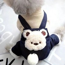 강아지 겨울 옷 티셔츠 애견의류 소형 개와 고양이용 귀여운 잠 부드럽고 통기성 개 액세서리 코트, 17.Bear Beige - S1.5kg