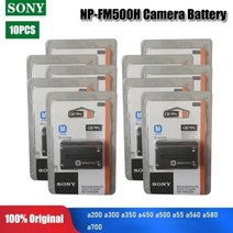 호환제품 원래 소니 NP-FM500H NP 카메라 배터리 A57 A65 A77 A450 A900 A99 F717, 06 10PCS