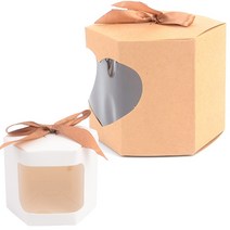 선물상자 투명창 박스제작 쿠키 크라프트 화과자케이스 크래프트 미니케이크 머핀 디저트, 제품선택, 사각 대 - 화이트