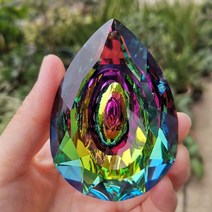 썬캐쳐 스테인드글라스 자개 인테리어 모빌 열기구 크리스탈 아크릴 천장 장식 mm ab 프리즘 suncatcher 매달려 펜던트 샹들리에 부품 홈 웨딩 창 입상 diy 크리스마스, 76mm, 색상 1