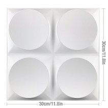 집 벽 혁신 기하학 3d 벽 패널 비 자체 접착 3d 벽 스티커 아트 세라믹 타일 벽지 룸 욕실 천장, 밝은 흰색 - 1개, y