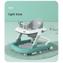 아기 휴대 대여 스텝 보행기, Light blue