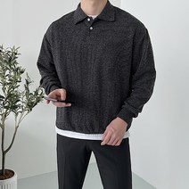 남자 스위드 카라 니트 맨투맨 11color 간절기 봄 가을 상의 카라넥 단추 버튼 코디