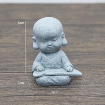 불교용품 작은 불교 승려 티베트 불교 인형 부처님 돌 동상 정원 자동차 장식 명상 홈 수족관 장식, 07 7